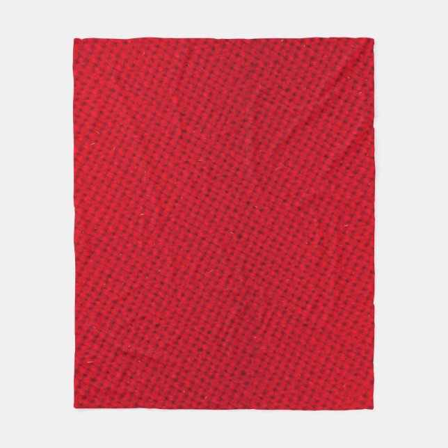 Cobertor De Velo Textura de Tecido vermelho vibrante (Frente)