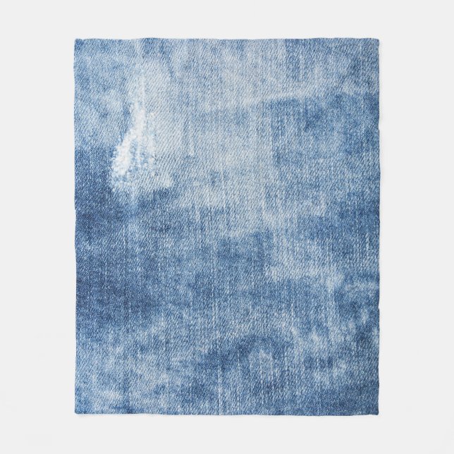 Cobertor De Velo Textura Denim: Furos Enroscados. (Frente)