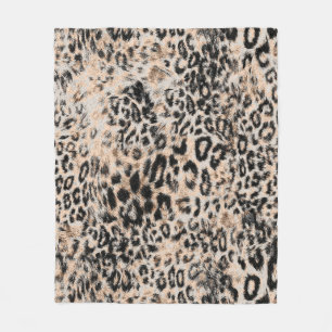 Cobertor De Velo Textura do Leopardo: Padrão Animal Selvagem