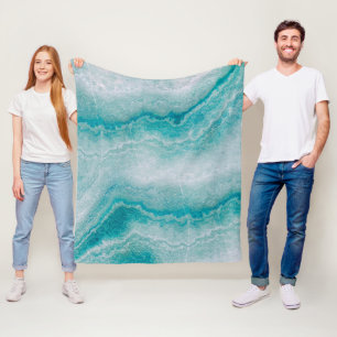 Cobertor De Velo Textura do Mármore Verde do Mar