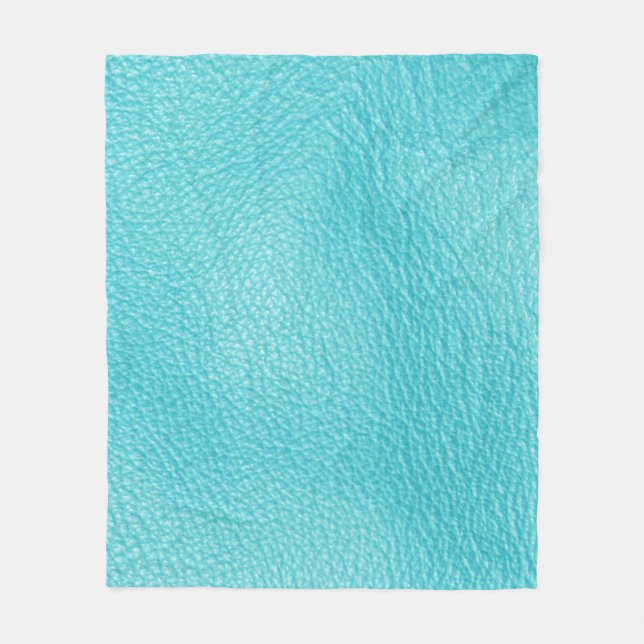 Cobertor De Velo Textura Elegante De Couro Turquesa (Frente)