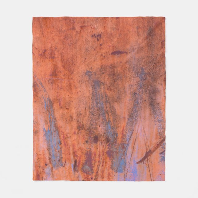 Cobertor De Velo Textura enferrujada antiga, abstrata, envelhecida, (Frente)
