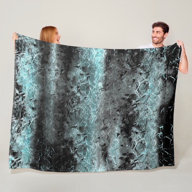 Cobertor De Velo Textura fibrosa esquisita em azul claro (In Situ)