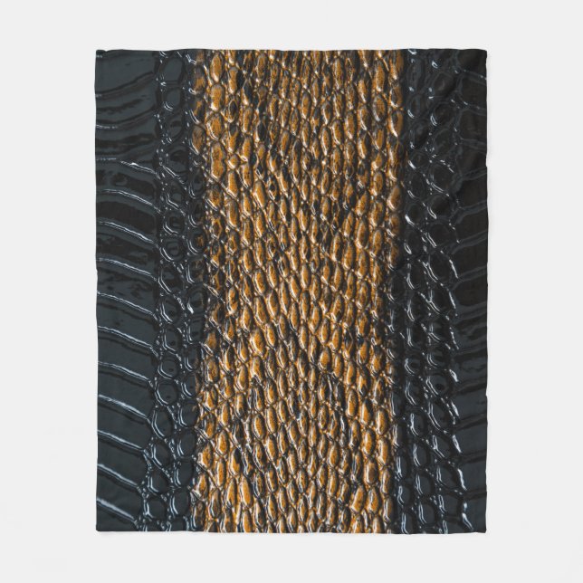 Cobertor De Velo Textura preta de cobra preto (Frente)