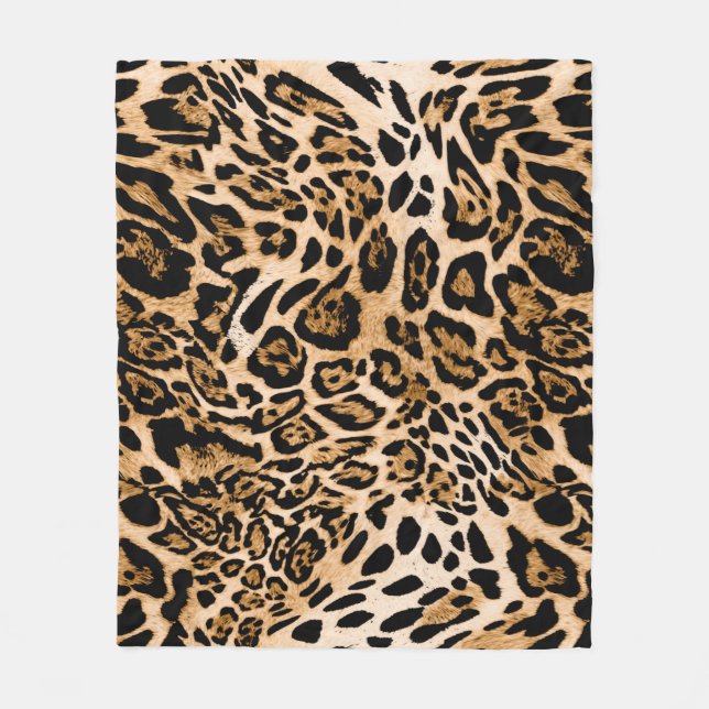 Cobertor De Velo Textura sem leopardo, pele de animal (Frente)