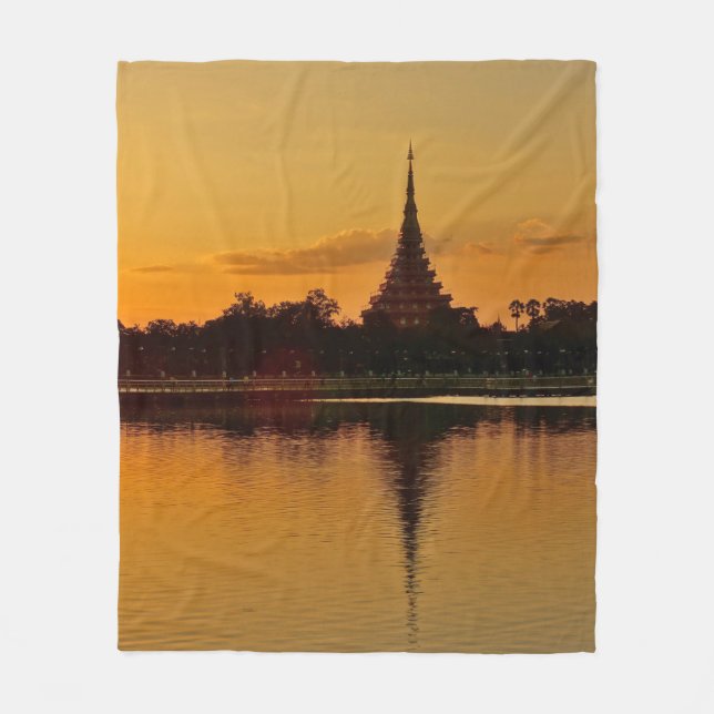 Cobertor De Velo Thailand - sunset in Khon Kaen (Frente)