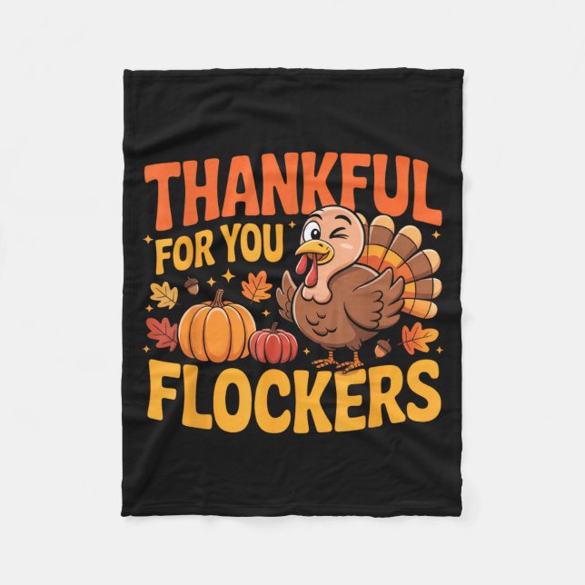 Cobertor De Velo Thankful For You Flockers  (Frente)