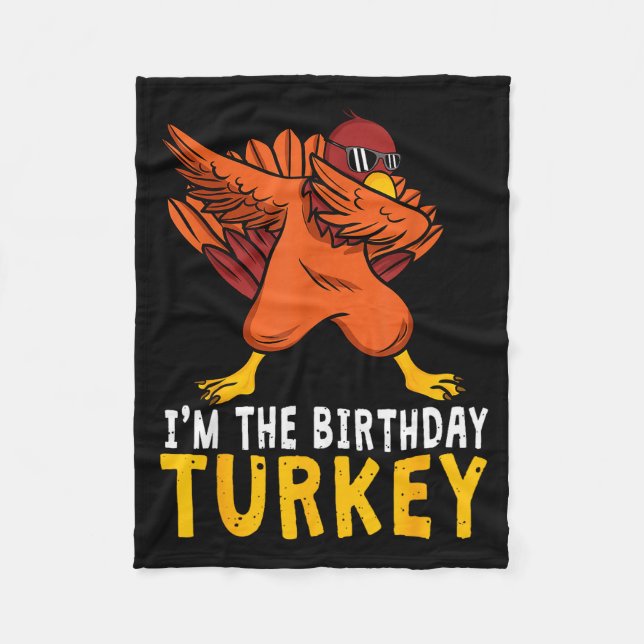 Cobertor De Velo Thanksgiving Birthday Funny Bday Born On Thanksgiv (Frente)