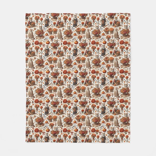 Cobertor De Velo Thanksgiving for Cat Lovers  (Frente)