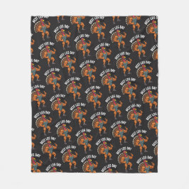 Cobertor De Velo Thanksgiving Leg Day Fleece Blanket
