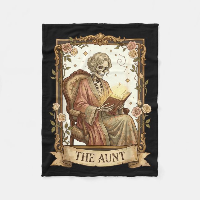 Cobertor De Velo The Aunt Tarot Card Women Skeleton Aunty Book Love (Frente)