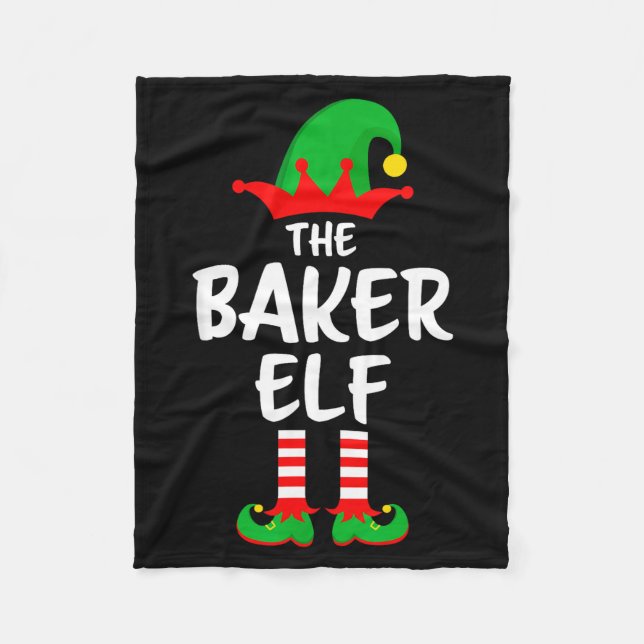 Cobertor De Velo The Baker Elf Matching Family Christmas  (Frente)