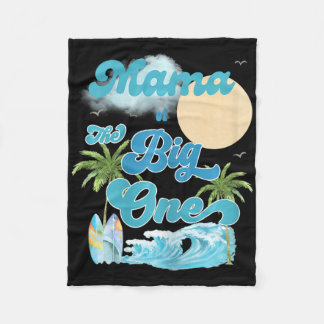 Cobertor De Velo The Big One Mama Surfing First Birthday Matching F