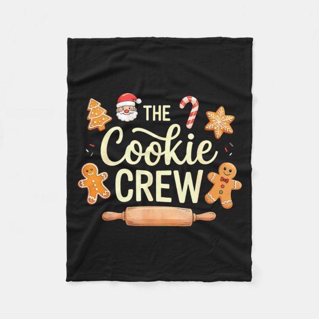 Cobertor De Velo The Cookie Crew Christmas Baking Cookie Lover  (Frente)
