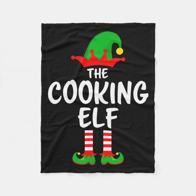 Cobertor De Velo The Cooking Elf Matching Family Christmas  (Frente)