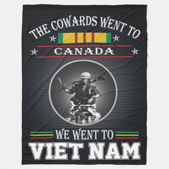 COBERTOR DE VELO THE COWARDS WENT TO CANADA (Frente)