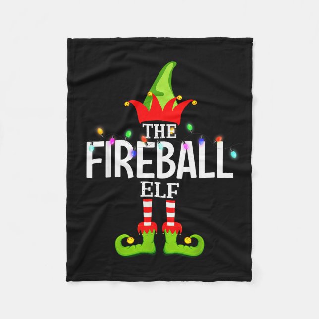Cobertor De Velo The Fireball Elf Christmas Matching Pajamas  (Frente)