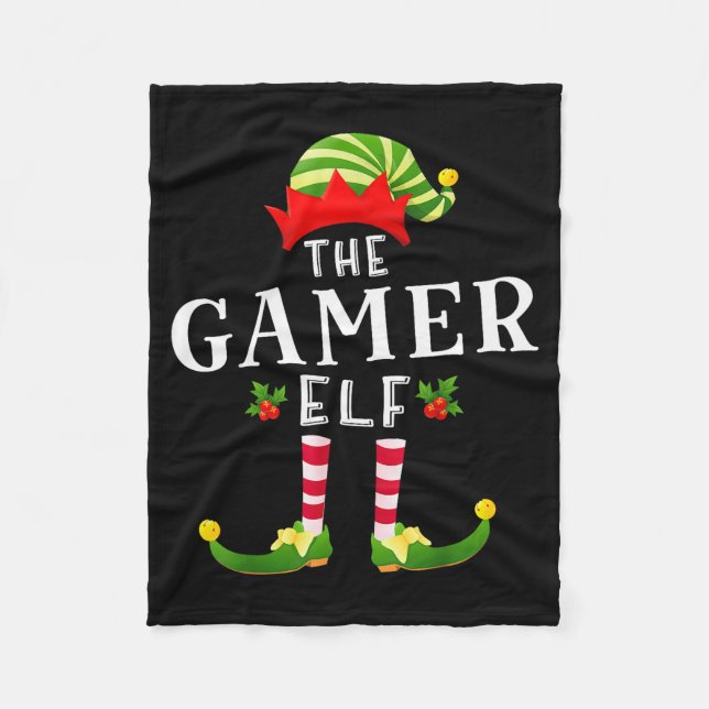 Cobertor De Velo The Gamer Elf Christmas Matching Pajama  (Frente)