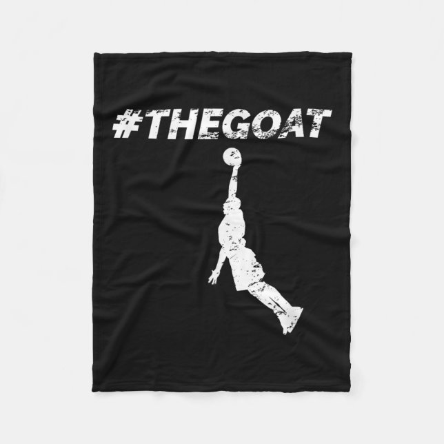 Cobertor De Velo The Goat Greatest Of All Time Basketball Motivatio (Frente)