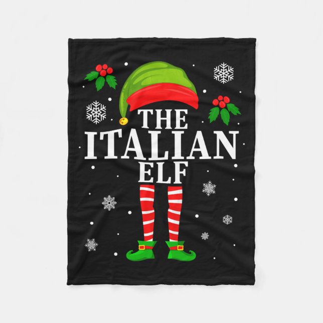 Cobertor De Velo The Italian Elf Family Matching Christmas Pajama L (Frente)