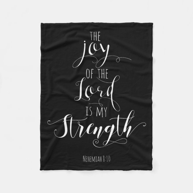 Cobertor De Velo The Joy Of The Lord Is My Strength Christian  (Frente)