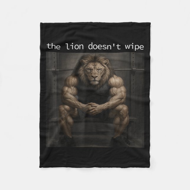 Cobertor De Velo The Lion Does Not Wipe Lion Does Not Concern Himse (Frente)