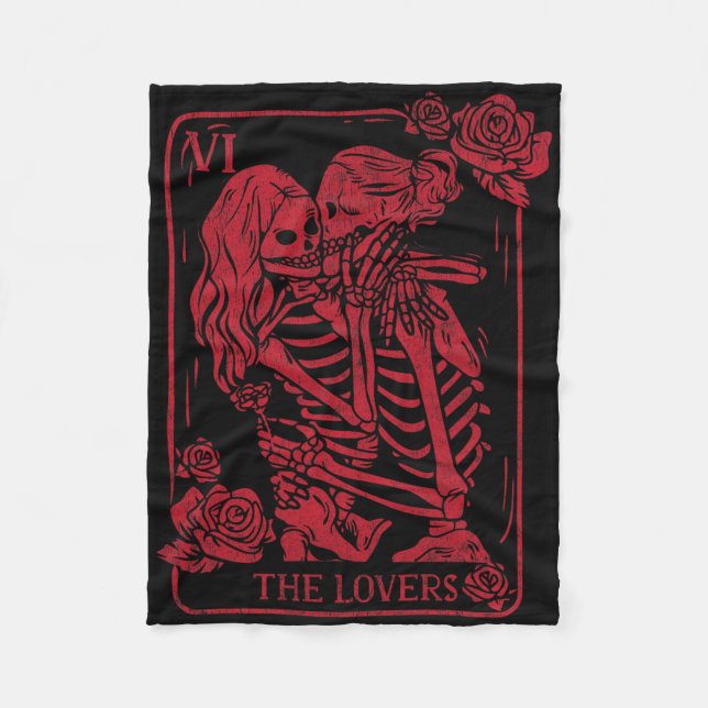 Cobertor De Velo The Lovers Tarot Card Kissing Lesbian Soul Sisters (Frente)