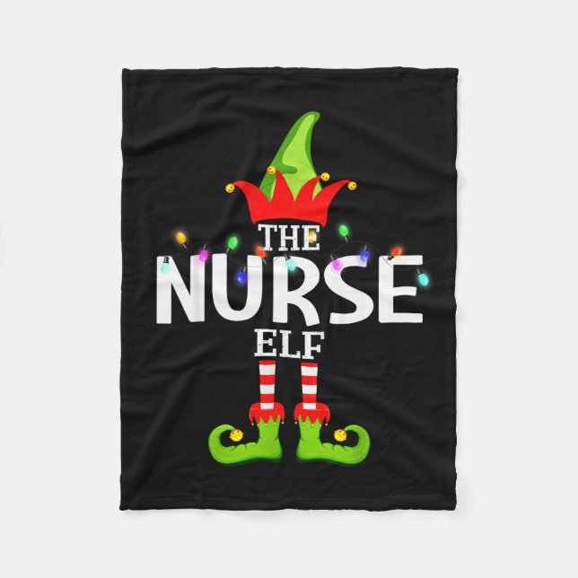 Cobertor De Velo The Nurse Elf Christmas Matching Pajamas  (Frente)