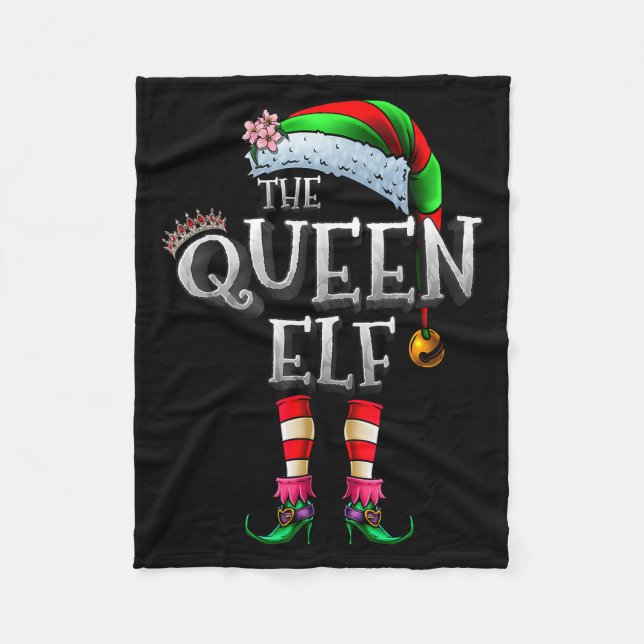Cobertor De Velo The Queen Elf Shirt Matching Family Christmas Elf  (Frente)
