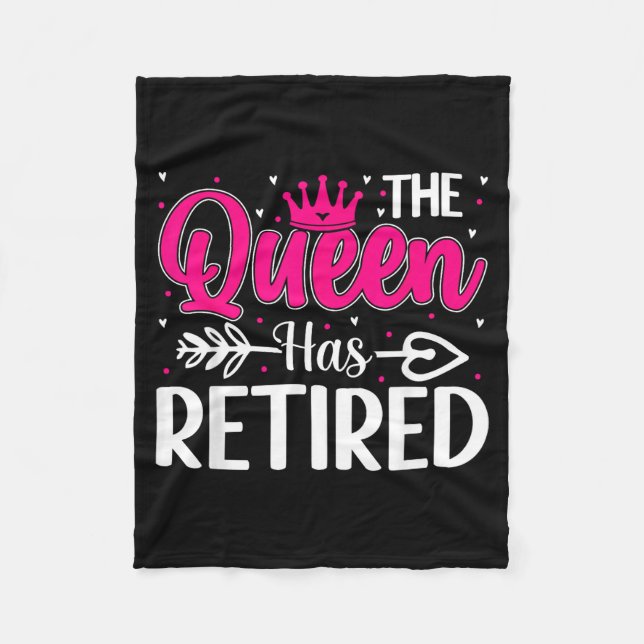 Cobertor De Velo The Queen Has Retired Funny Retired Women Retireme (Frente)