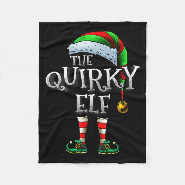 Cobertor De Velo The Quirky Elf Shirt Matching Family Quirky Christ (Frente)