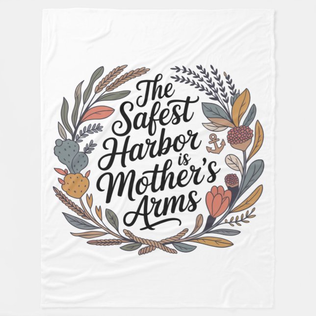 Cobertor De Velo The Safest Harbor Is Mother's Arms (Frente)