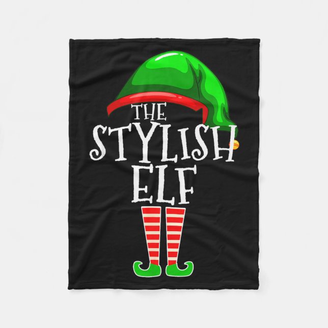 Cobertor De Velo The Stylish Elf Group Matching Family Christmas  (Frente)