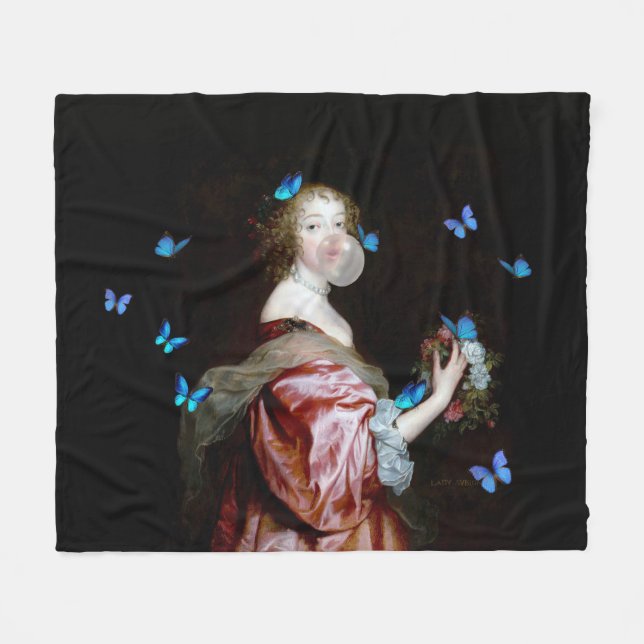 Cobertor De Velo The Unexpected Arrival of Blue Butterflies (Frente (Horizontal))