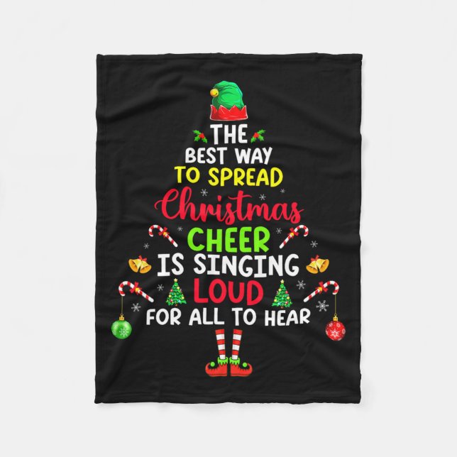 Cobertor De Velo The Way To Spread Christmas Cheer Is Singing Loud  (Frente)