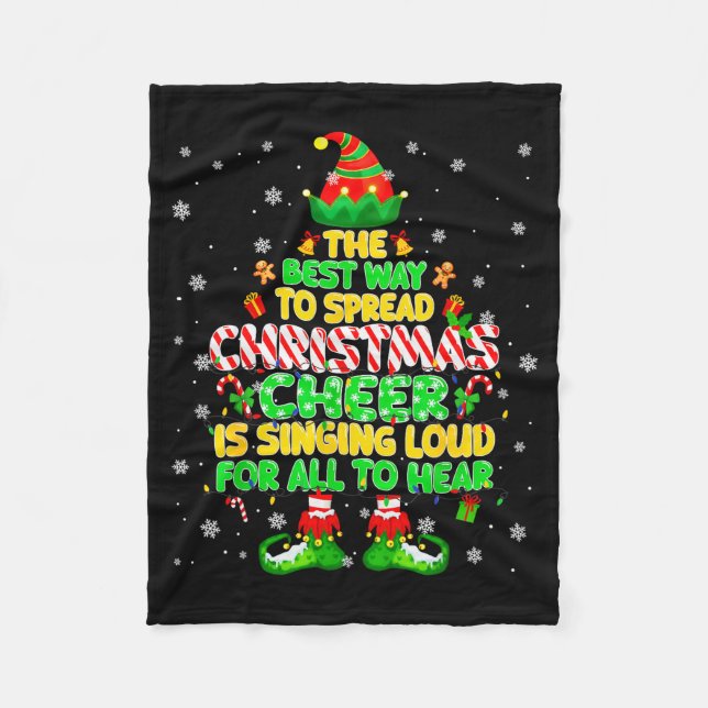 Cobertor De Velo The Way To Spread Christmas Elf Xmas Boys Mens Kid (Frente)