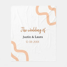 Cobertor De Velo The wedding of add bride groom name date peach