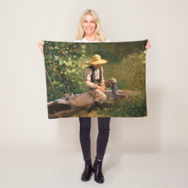 Cobertor De Velo The Whittling Boy (por Winslow Homer)