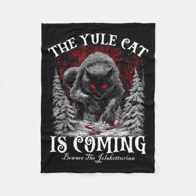 Cobertor De Velo The Yule Cat Is Coming  (Frente)