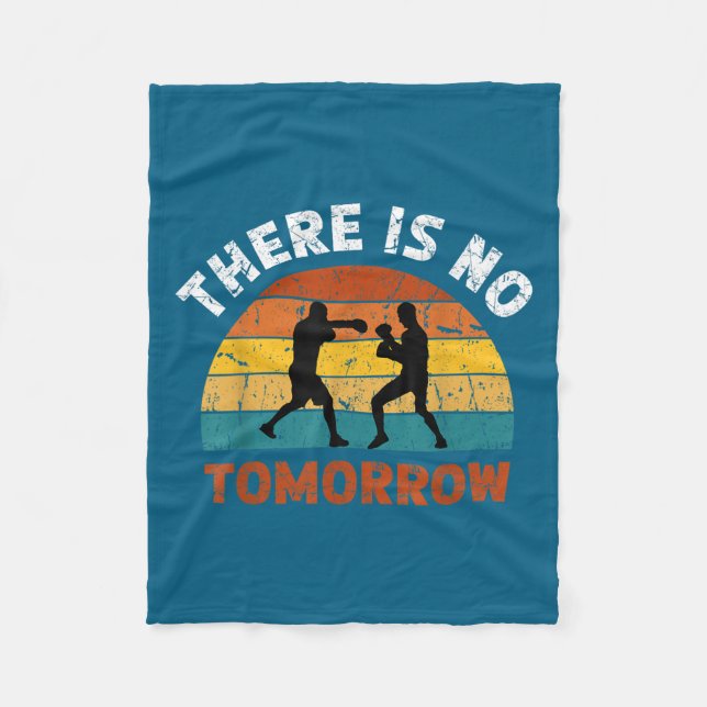 Cobertor De Velo There Is No Tomorrow, Boxing Motivation,retro Boxi (Frente)