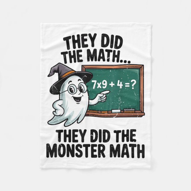 Cobertor De Velo They Did Monster Math Teacher Halloween Costume Ma (Frente)