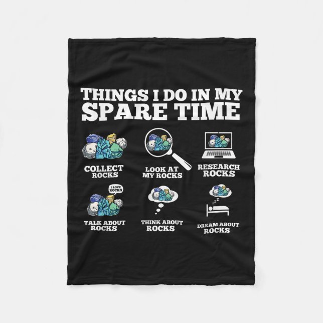 Cobertor De Velo Things I Do In My Spare Time - Funny Rock Collecto (Frente)