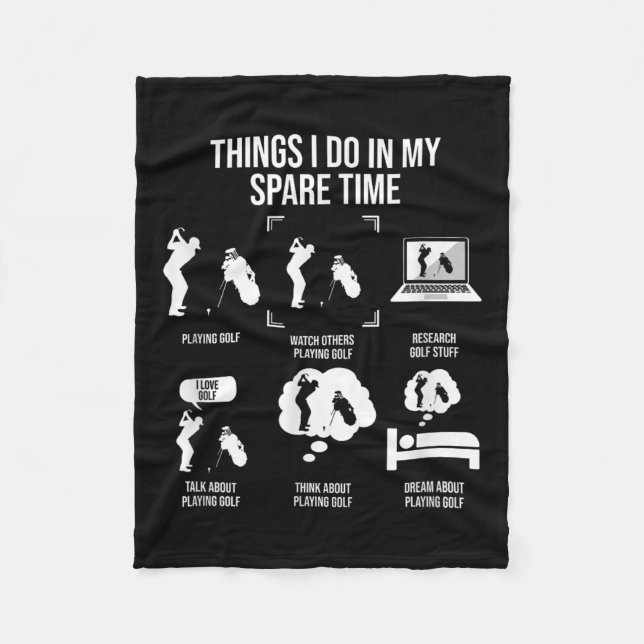 Cobertor De Velo Things I Do In My Spare Time, Golf Player  (Frente)