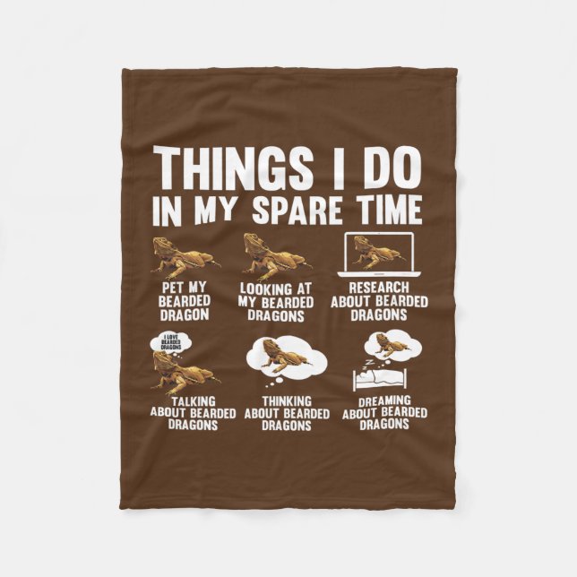 Cobertor De Velo things I do in time pet bearde dragon reptiles  (Frente)