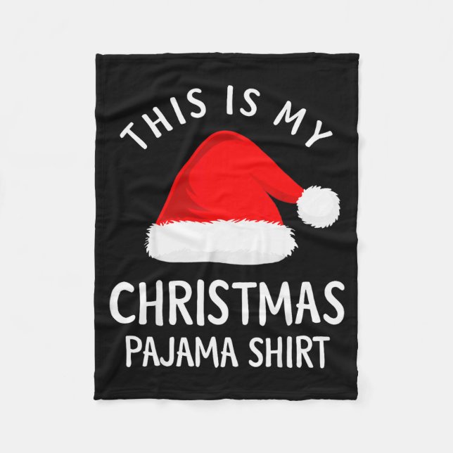 Cobertor De Velo This Is My Christmas Pajama Shirt Funny Christmas  (Frente)