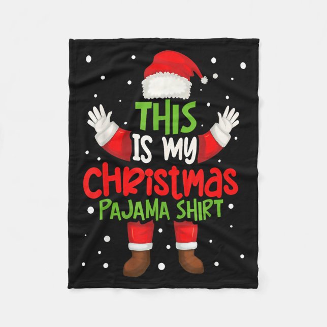 Cobertor De Velo This Is My Christmas Pajama Shirt Funny Santa Cost (Frente)