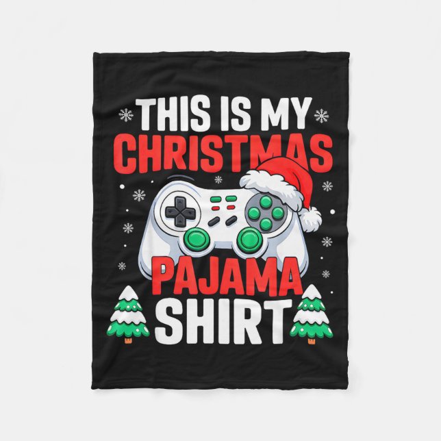 Cobertor De Velo This Is My Christmas Pajama Shirt Video Gamer Gami (Frente)