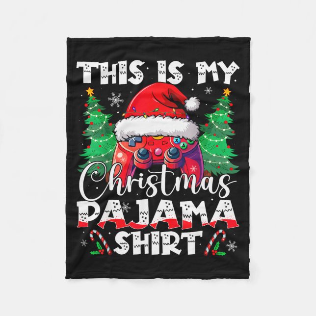 Cobertor De Velo This Is My Christmas Pajama Video Game Gamer Boys  (Frente)