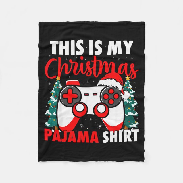 Cobertor De Velo This Is My Christmas Pajama Video Game Gamer Boys  (Frente)