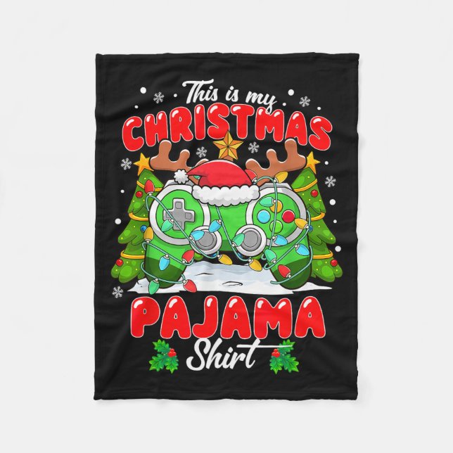 Cobertor De Velo This Is My Christmas Pajama Video Game Gamer Men B (Frente)